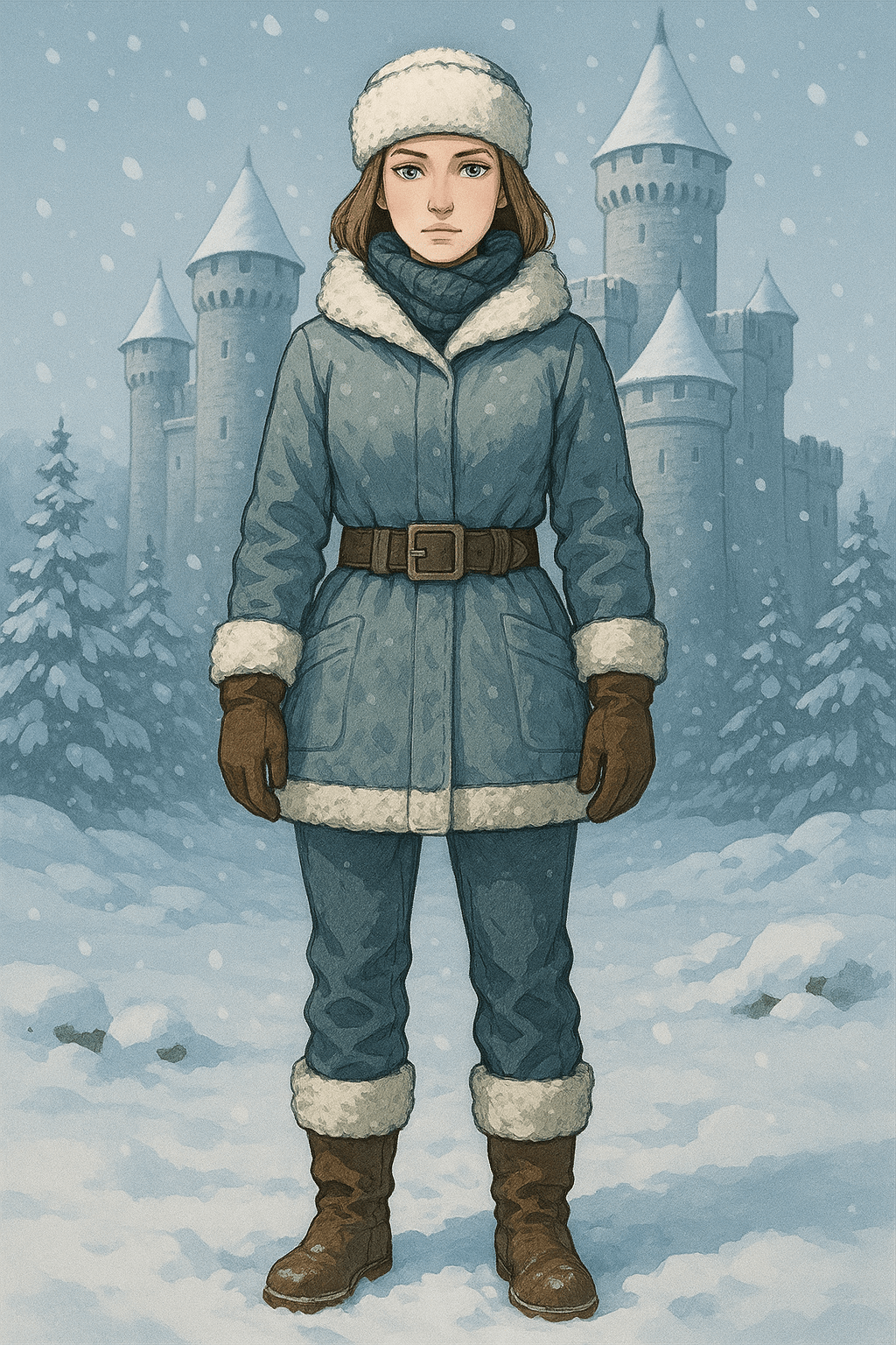 Snowy Mountain Woman